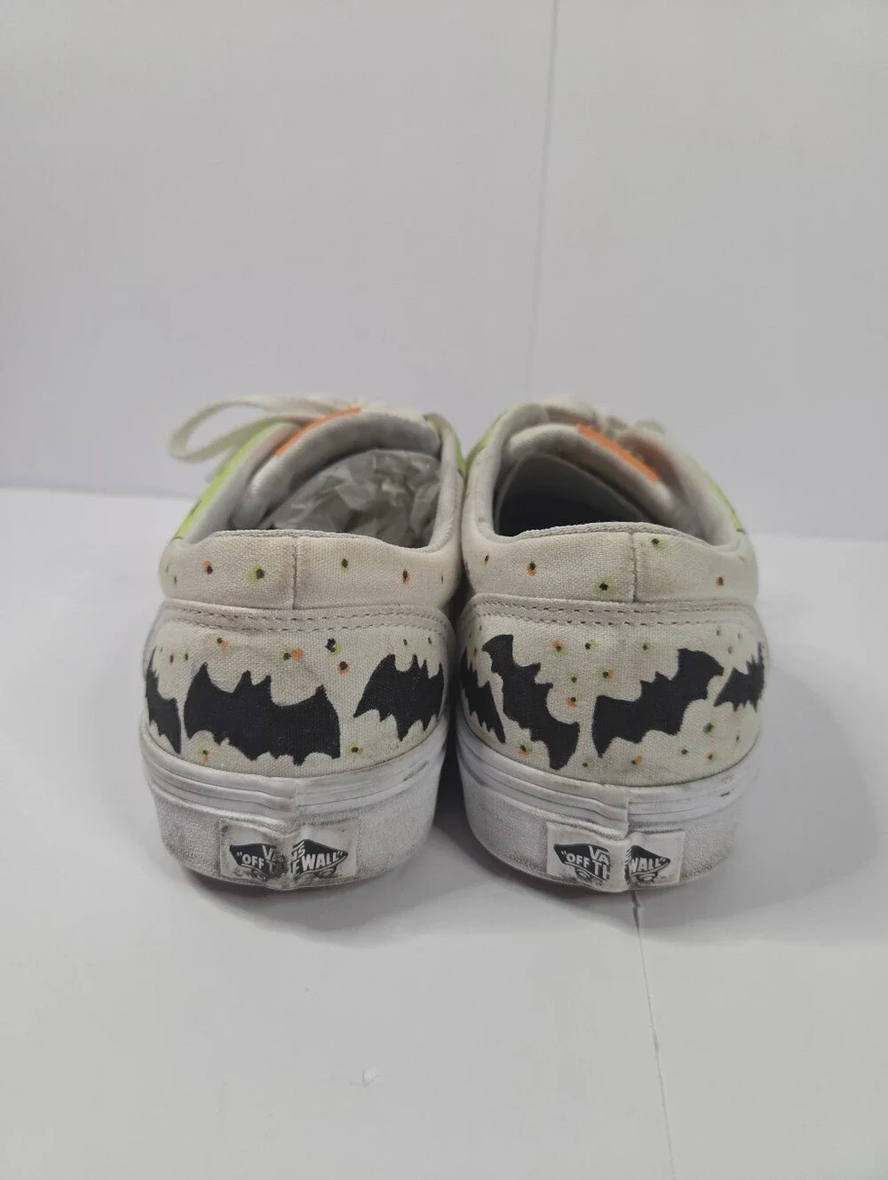 Custom DIY Halloween Hand Painted Vans Size 9 Slime Ghosts Spooky Upcycle